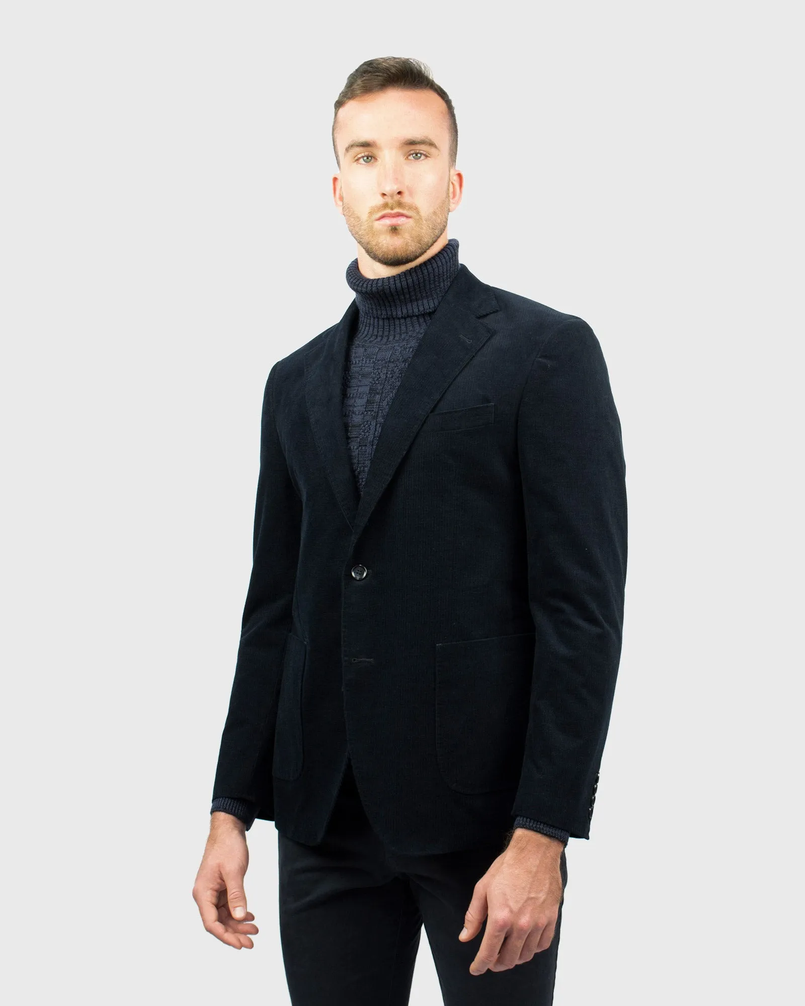 VINCENT & FRANKS W20200 NAVY ROLL NECK / POLO NECK