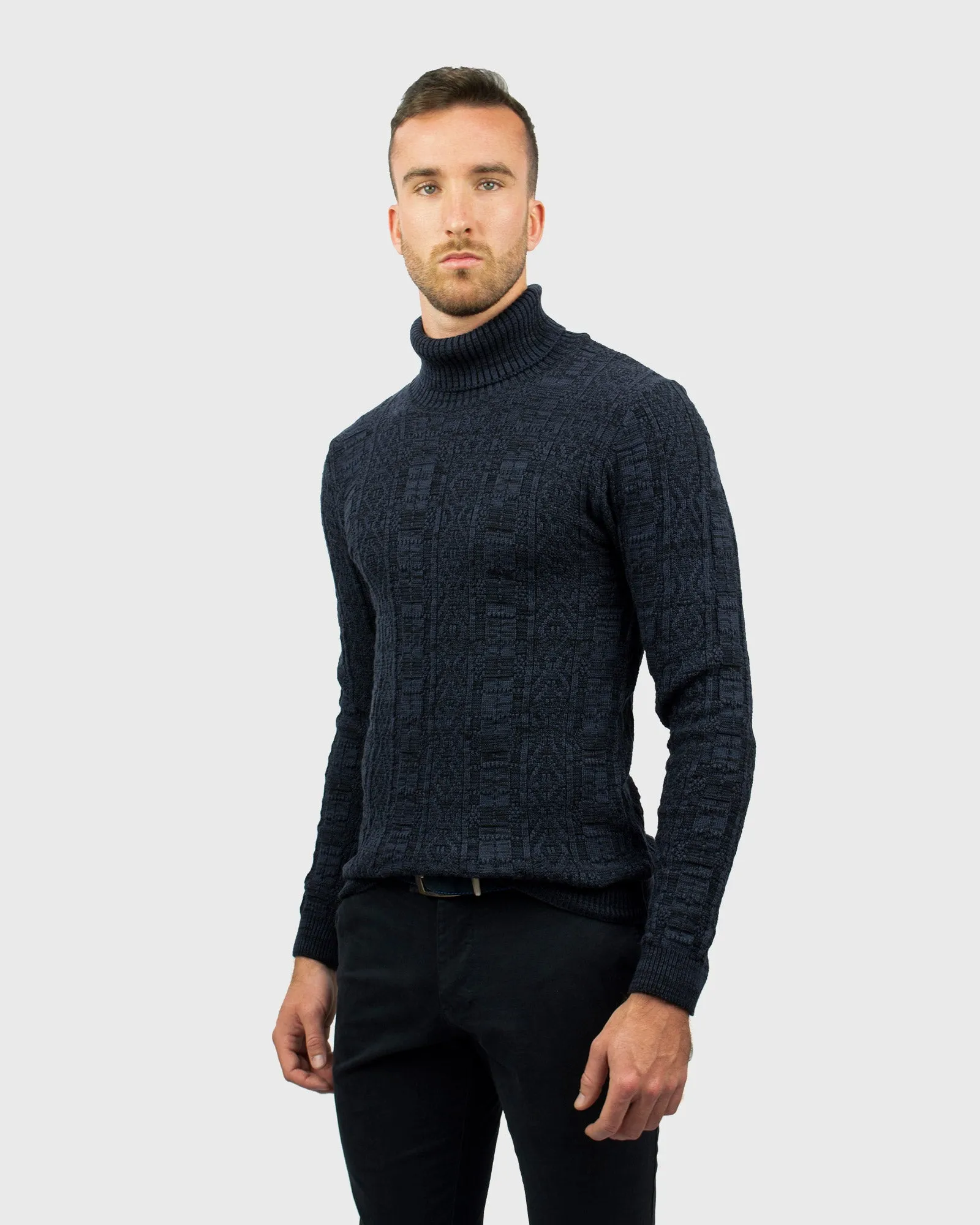 VINCENT & FRANKS W20200 NAVY ROLL NECK / POLO NECK