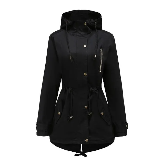 Warm Gothic Lace Up Hooded Coat