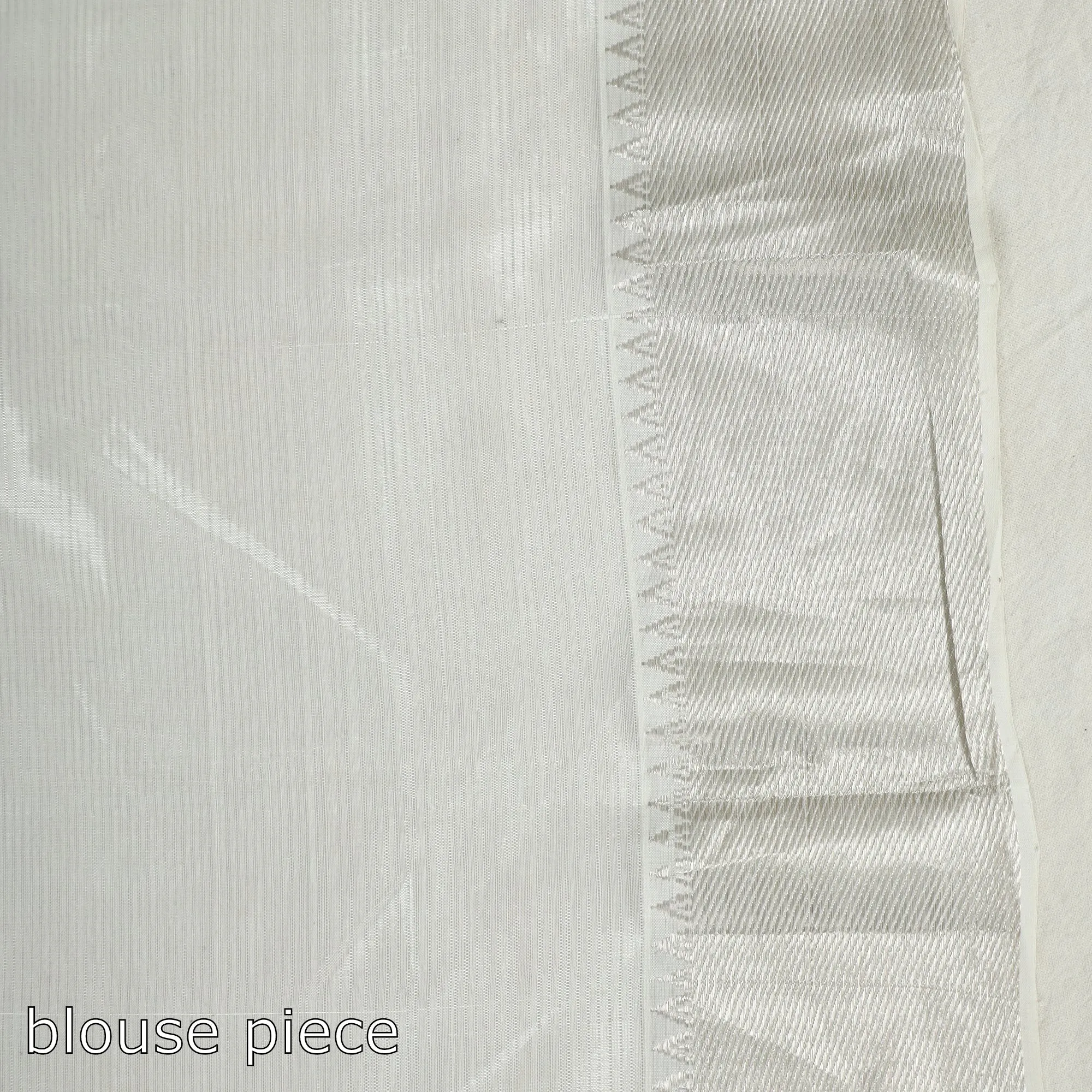 White - Mangalagiri Handloom Silk Cotton Saree with Zari Border