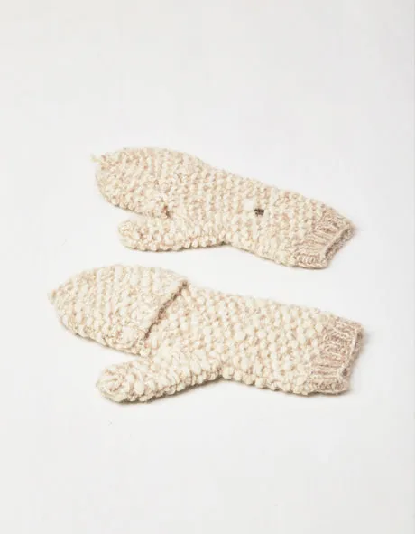 Winter White Flip Top Mittens