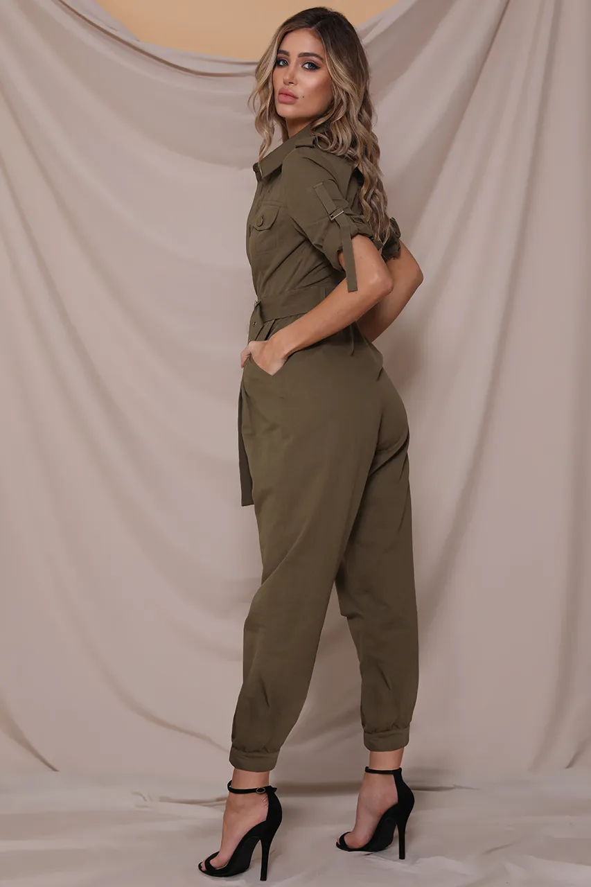 Work it boiler khaki suit